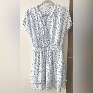Blue and White Floral Mini Dress Women’s Size Medium